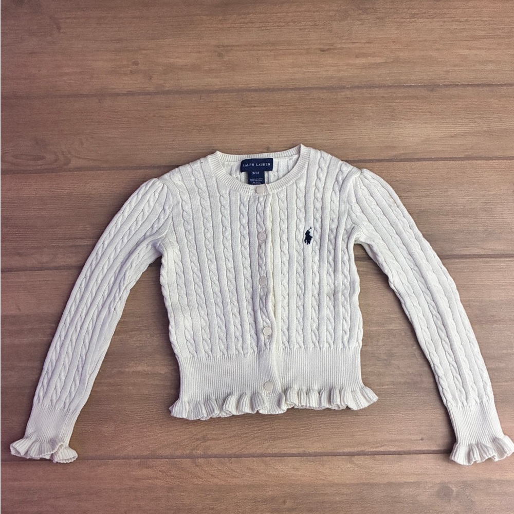 Ralph Lauren Cream Cable Knit Sweater
